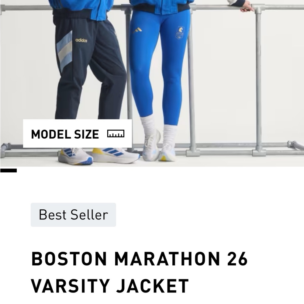 adidas Boston Marathon 26 Varsity Jacket - Blue